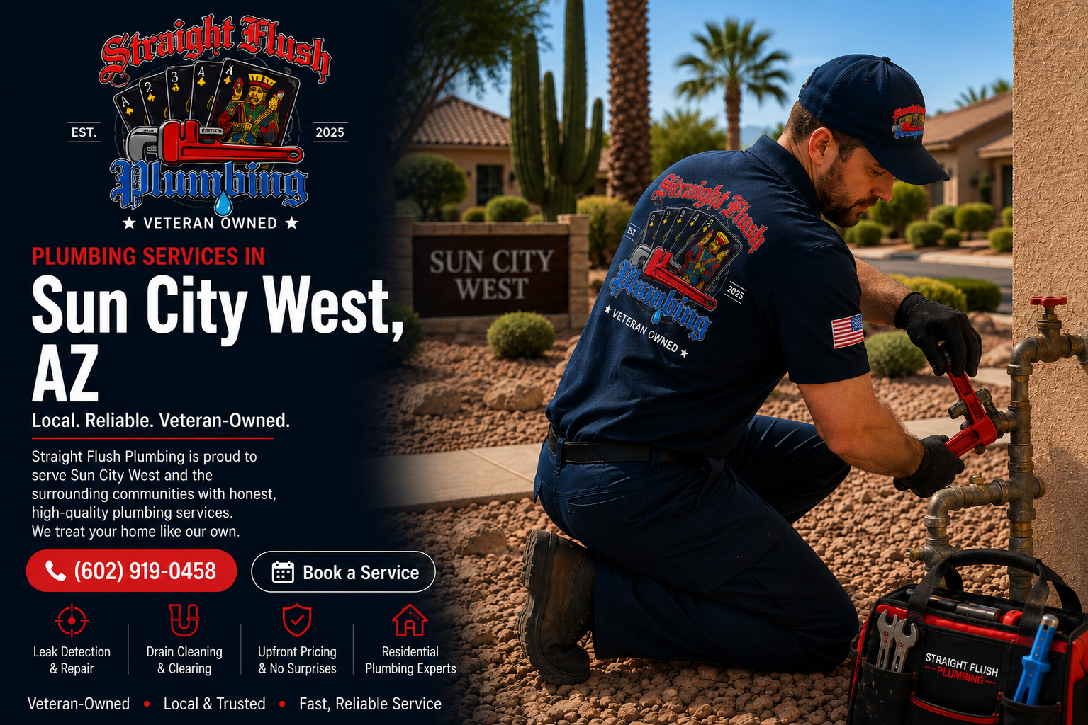 Straight Flush Plumbing leak detection and pipe repair